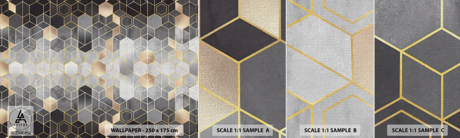 Vzor Fototapety Premium Canvas - Diamantová kompozice - Abstrakce, Kus, Grafika - 100x30 cm