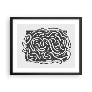 Plakát v černém rámu - Abstrakce: tanec radosti - 50x40 cm