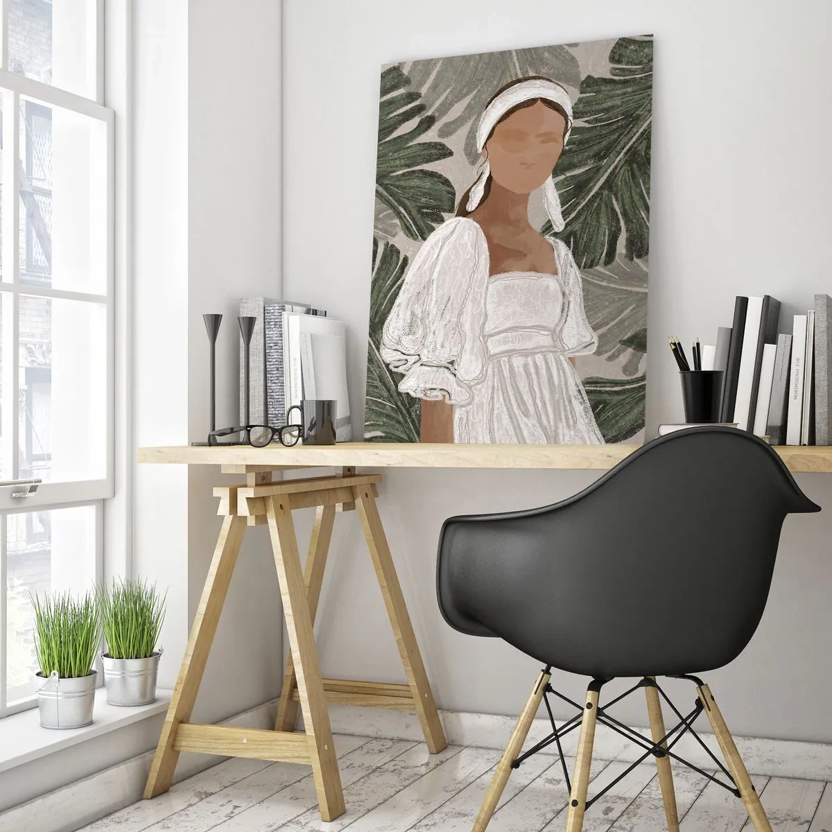 Obraz na skle - Exotický portrét - 70x100 cm