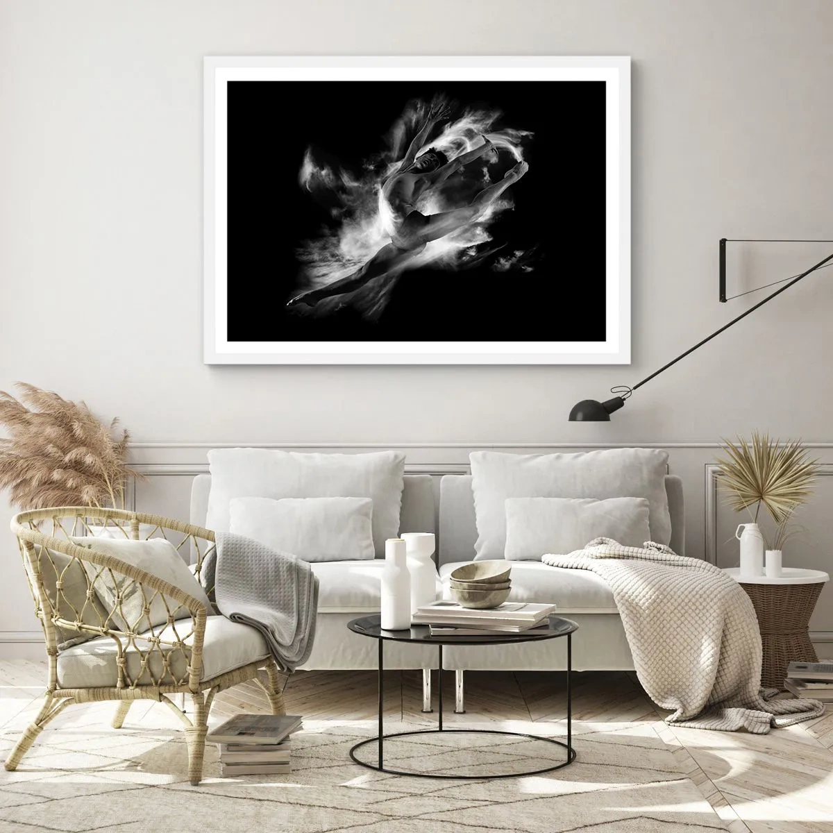 Plakát v bílém rámu - Zastaven za letu - 70x50 cm