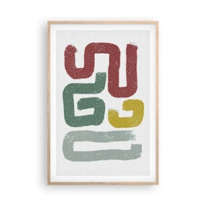 Plakát v rámu světlý dub - V neznámém jazyce - 61x91 cm