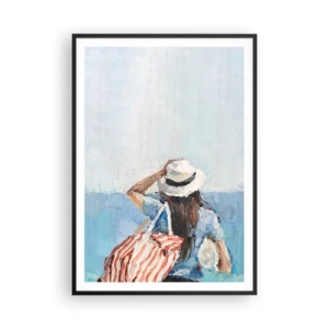 Plakát v černém rámu - Vítej na dovolené - 70x100 cm