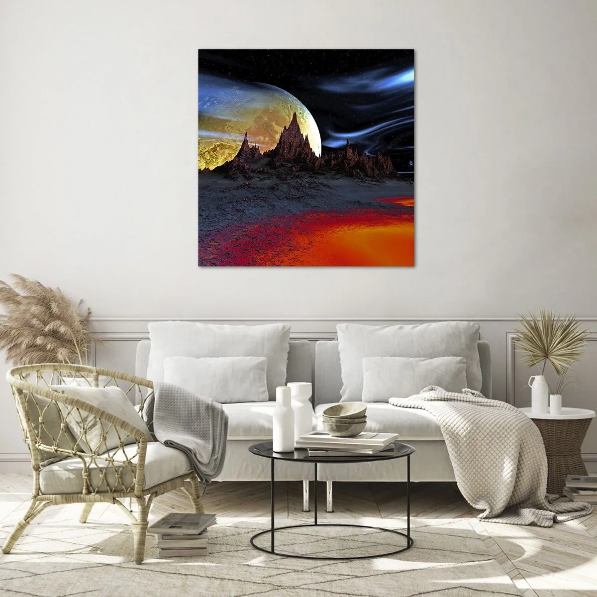 Obraz na skle - Neznámý svět - 60x60 cm