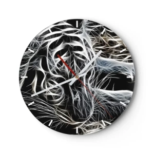 Nástěnné hodiny - Studie kočičí lehkosti - 40x40 cm