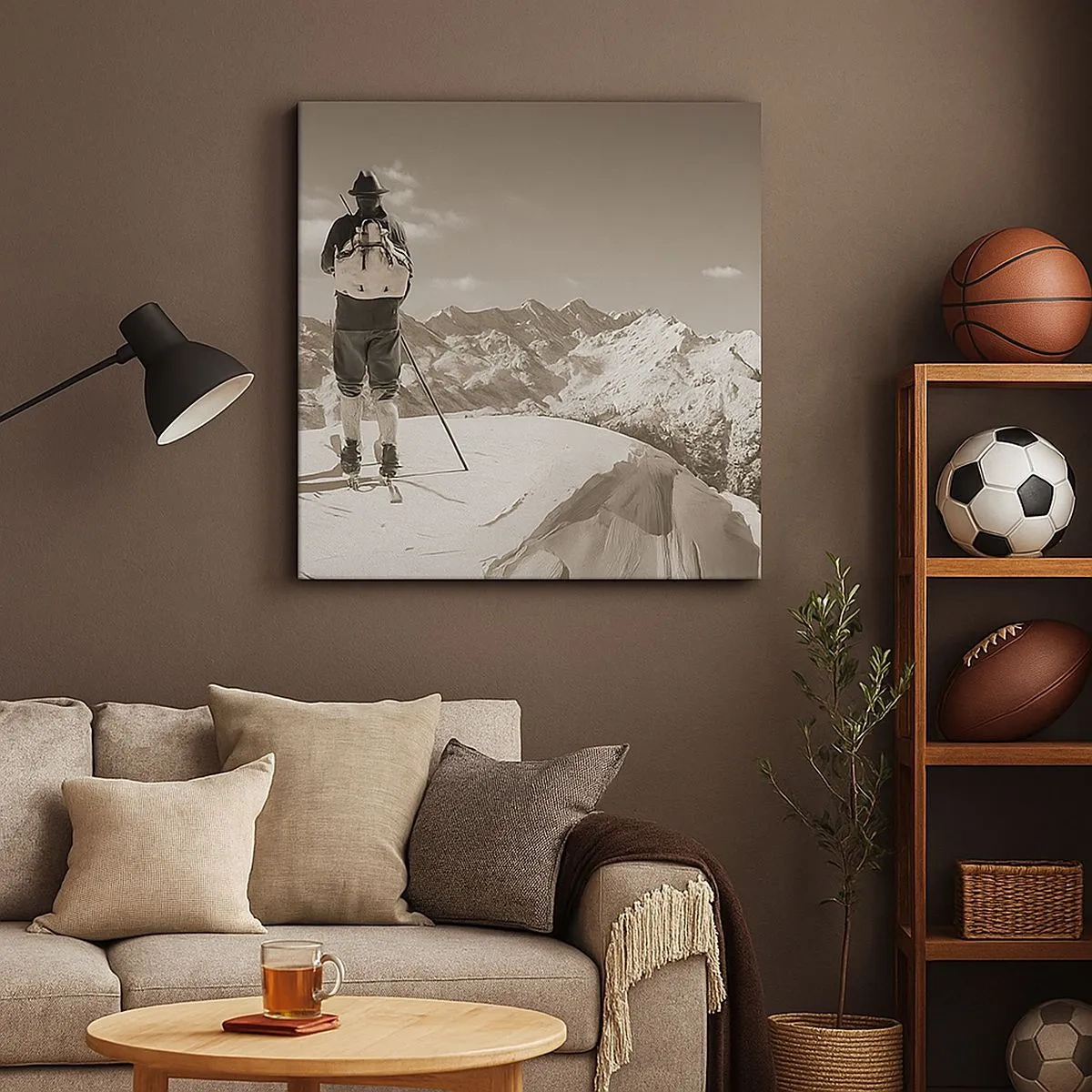 Obraz na plátně - Stejné hory - 30x30 cm