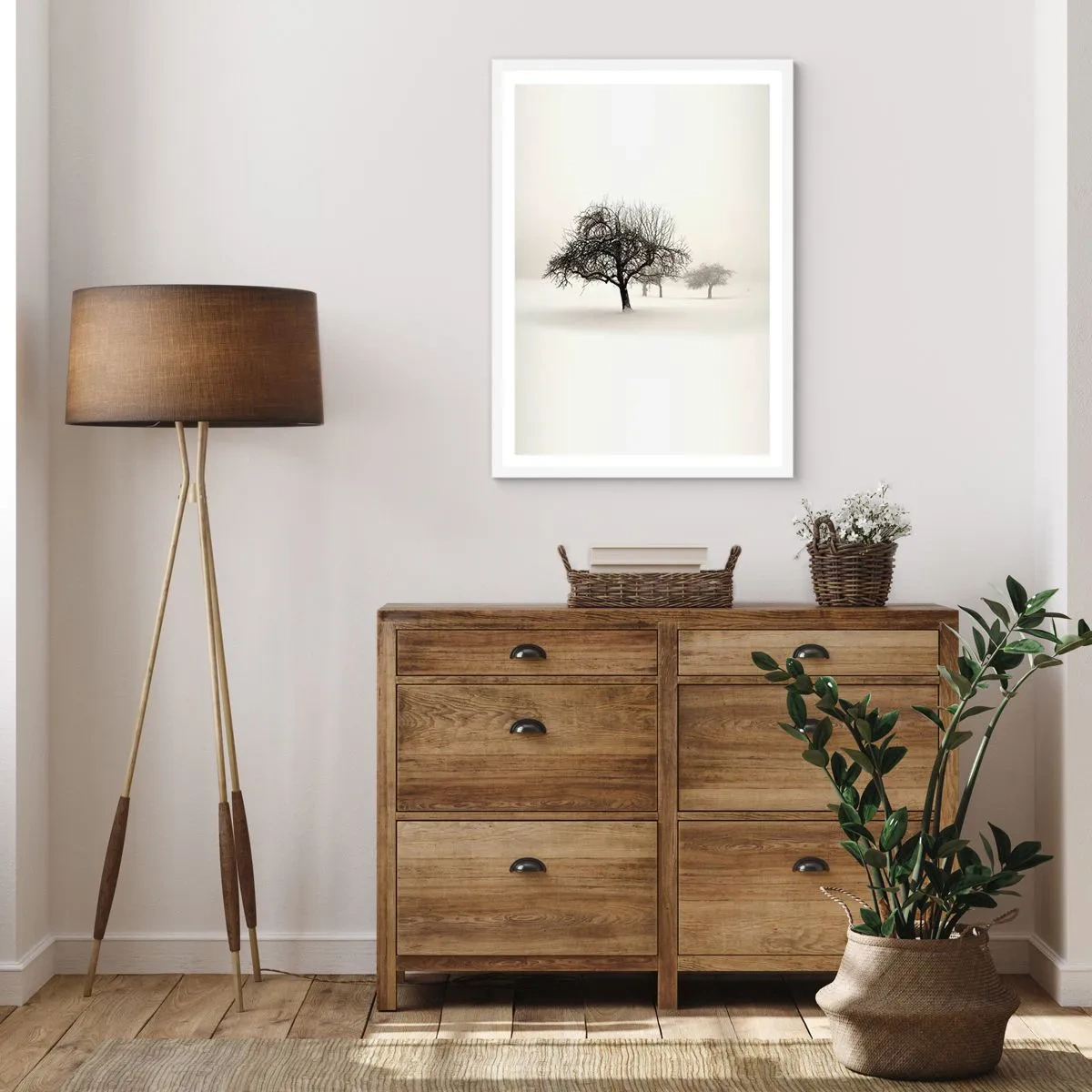 Plakát v bílém rámu - Zimní sen - 70x100 cm