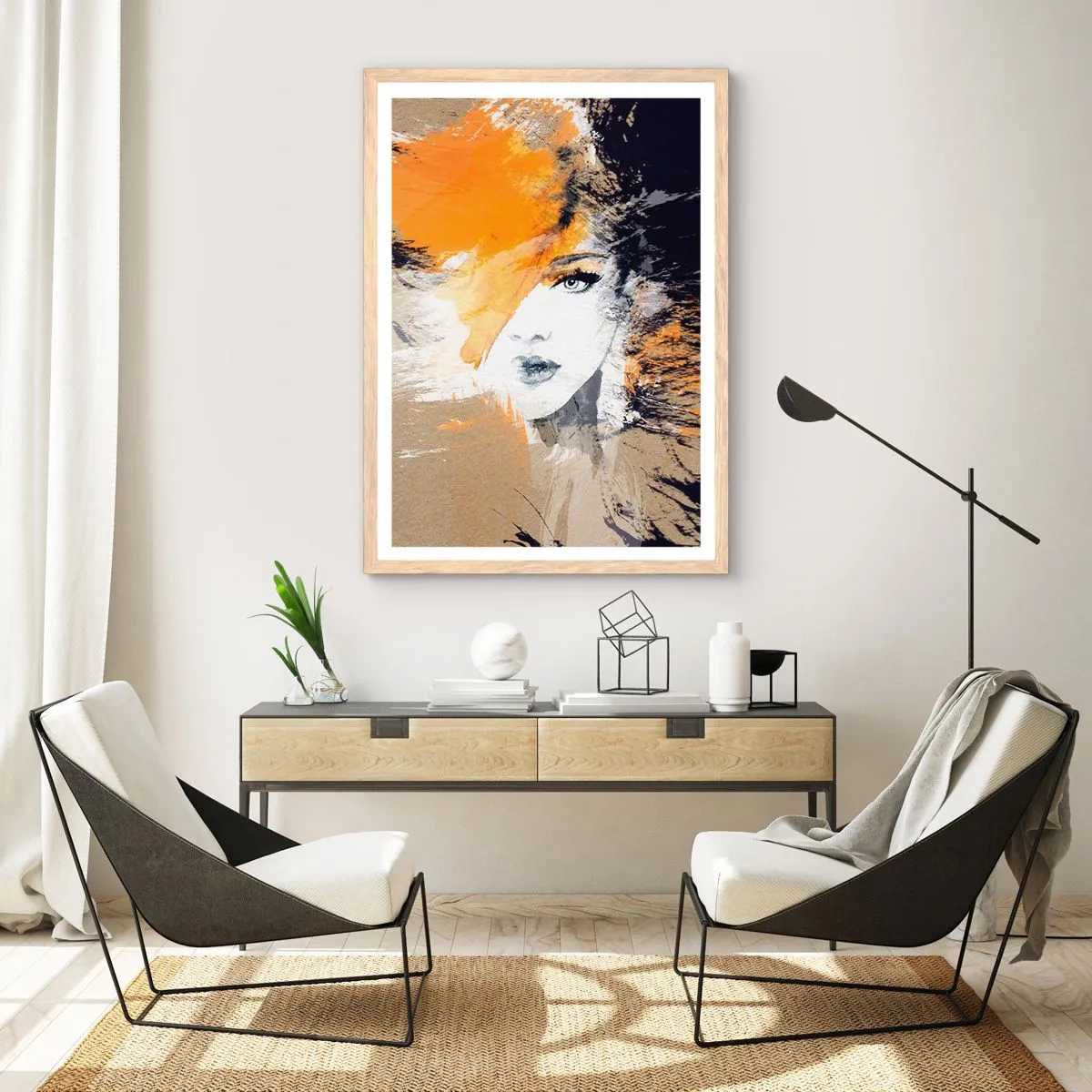 Plakát v rámu světlý dub - A je světlo - 40x50 cm