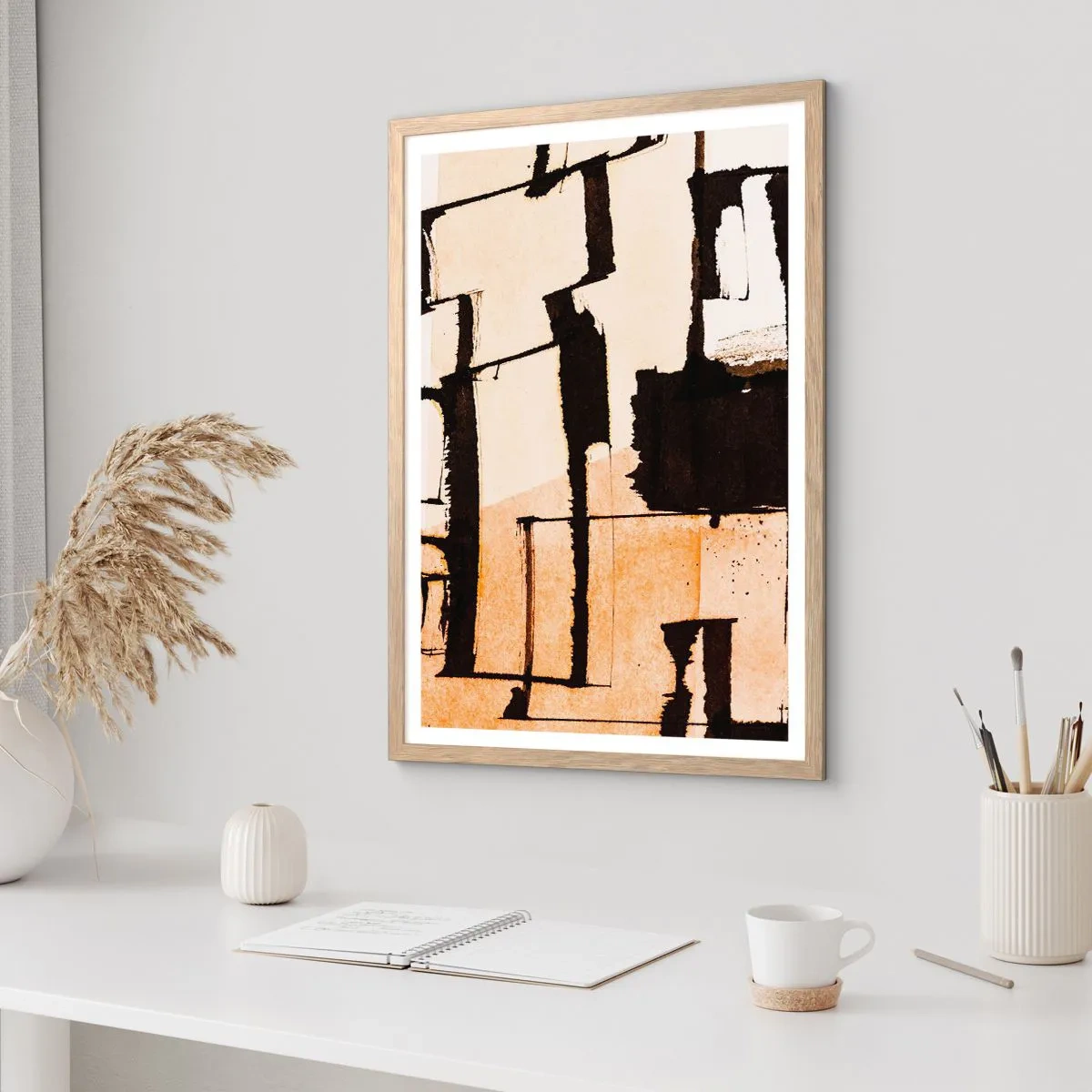 Plakát v rámu světlý dub - Avšak pořádek - 61x91 cm
