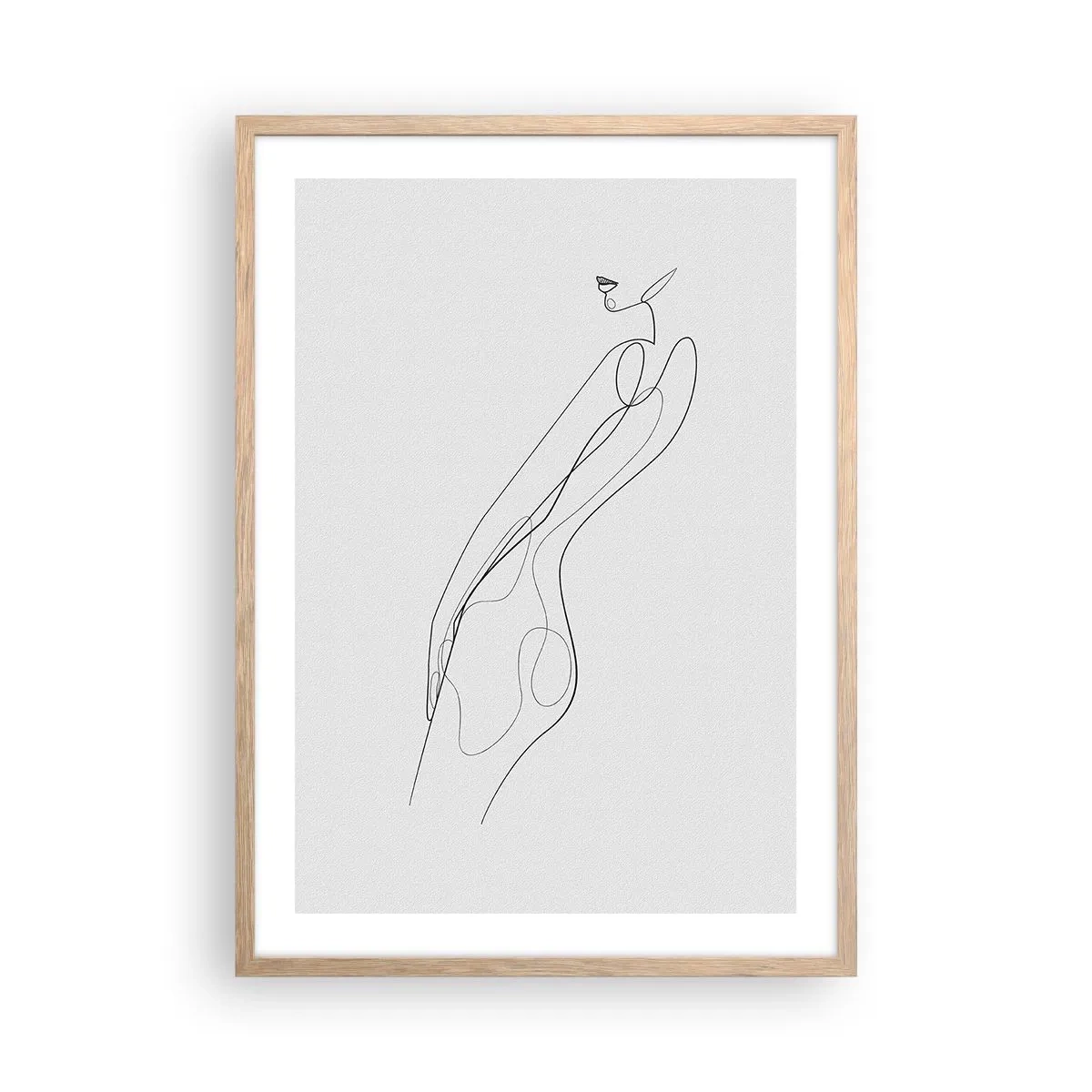 Plakát v rámu světlý dub - Pouze slib - 50x70 cm