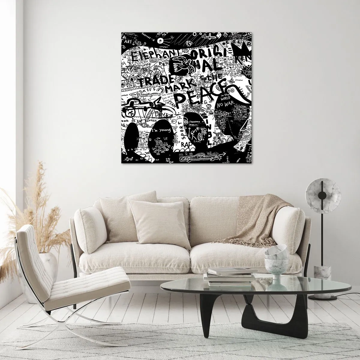 Obraz na skle - Bohatý svět ulice - 70x70 cm
