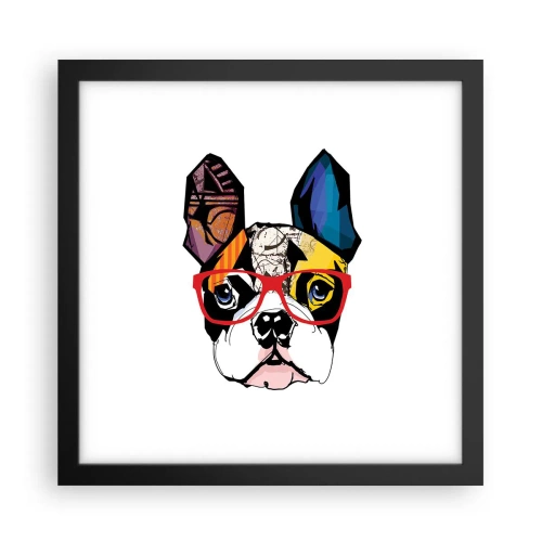 Plakát v černém rámu - Intelektuál - 30x30 cm