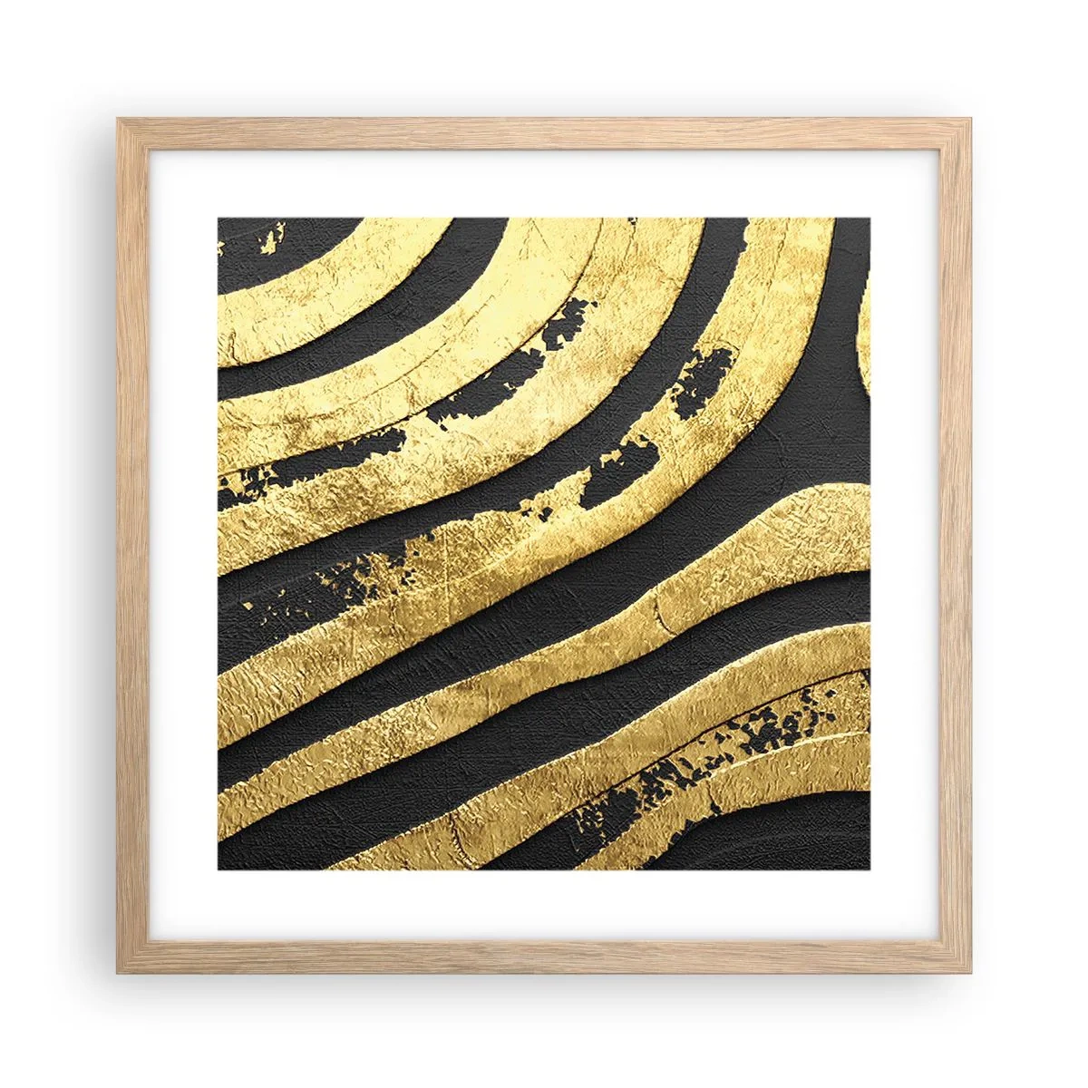 Plakát v rámu světlý dub - Vše plyne - 40x40 cm