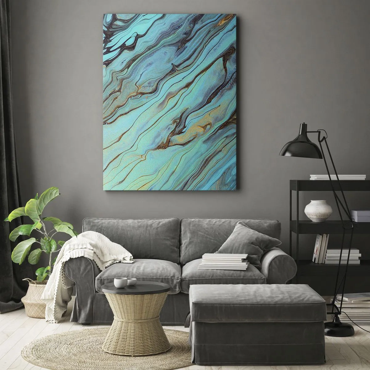 Obraz na plátně - Tyrkysový příliv - 80x120 cm