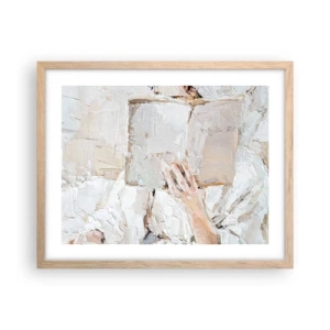 Plakát v rámu světlý dub - V jiném světě - 50x40 cm