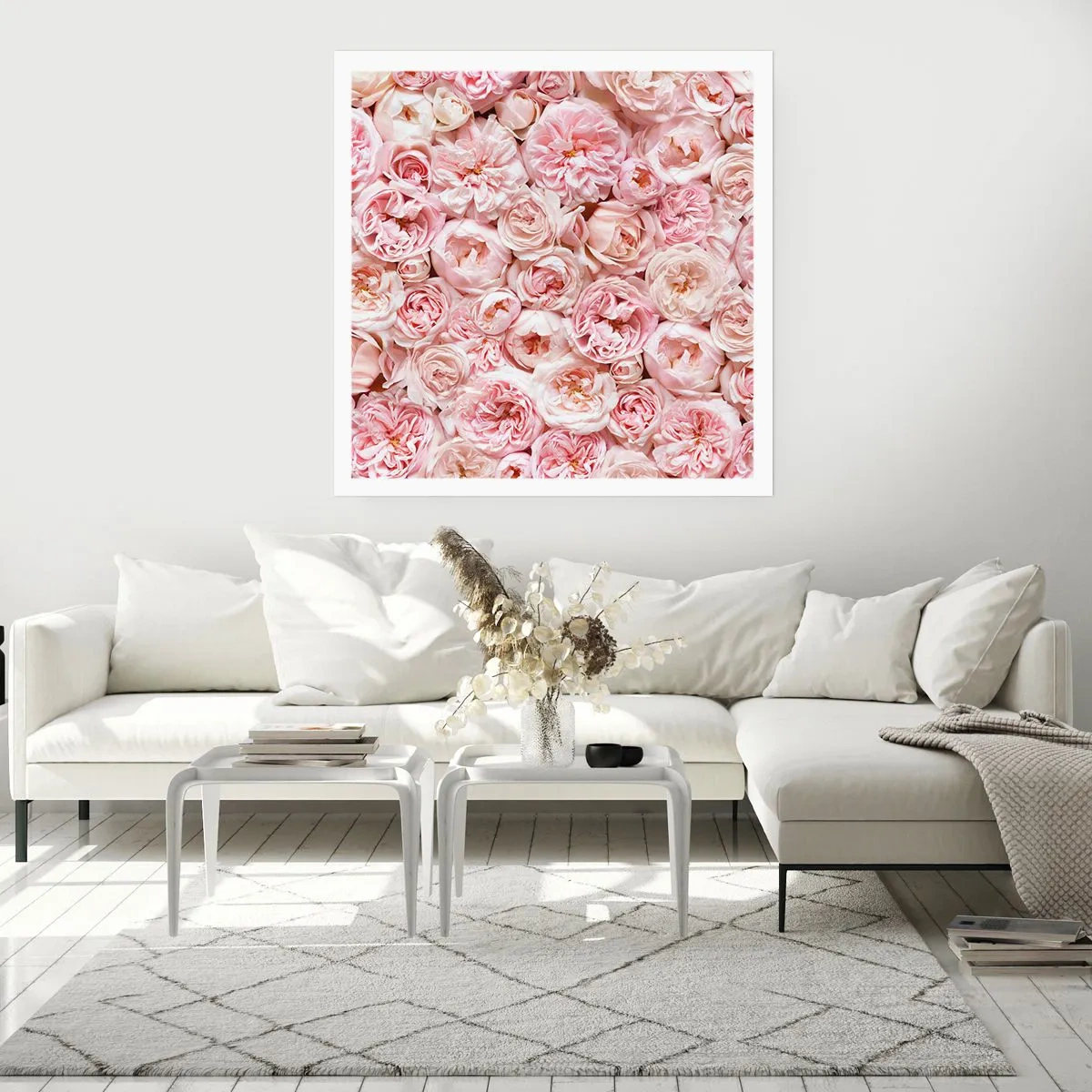 Plakát - Vydlážděná růžemi - 60x60 cm