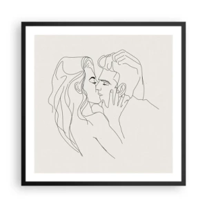 Plakát v černém rámu - Zamotaní citem - 60x60 cm