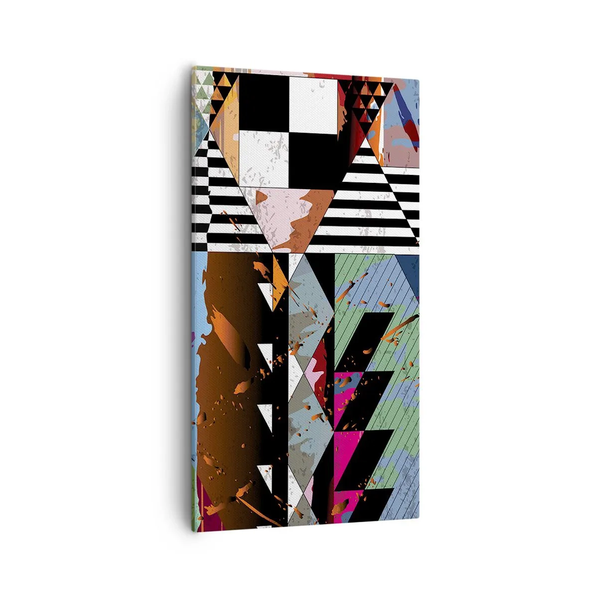 Obraz na plátně - Geometricky a organicky - 55x100 cm