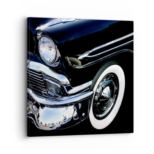 Obraz na plátně - Klasika v stříbrné, černé a bílé - 30x30 cm