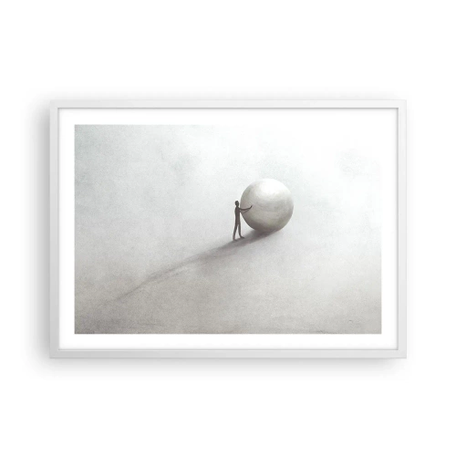 Plakát v bílém rámu - Hra života - 70x50 cm