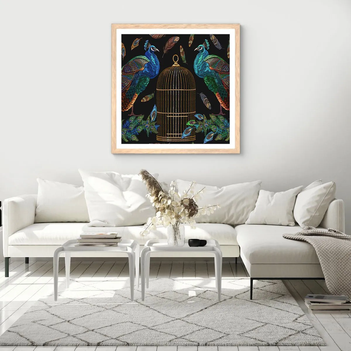 Plakát v rámu světlý dub - V královském rouchu - 40x40 cm