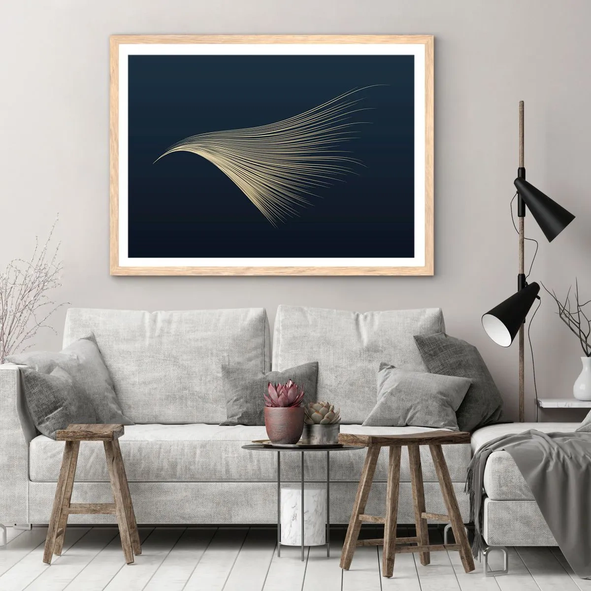 Plakát v rámu světlý dub - Jako andělské vlasy - 40x30 cm