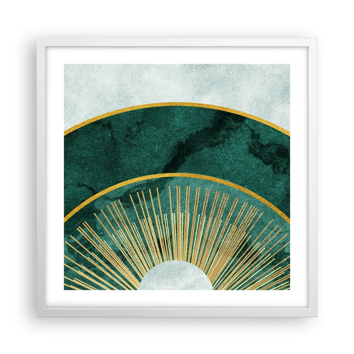 Plakát v bílém rámu - Jiná sluneční soustava - 50x50 cm