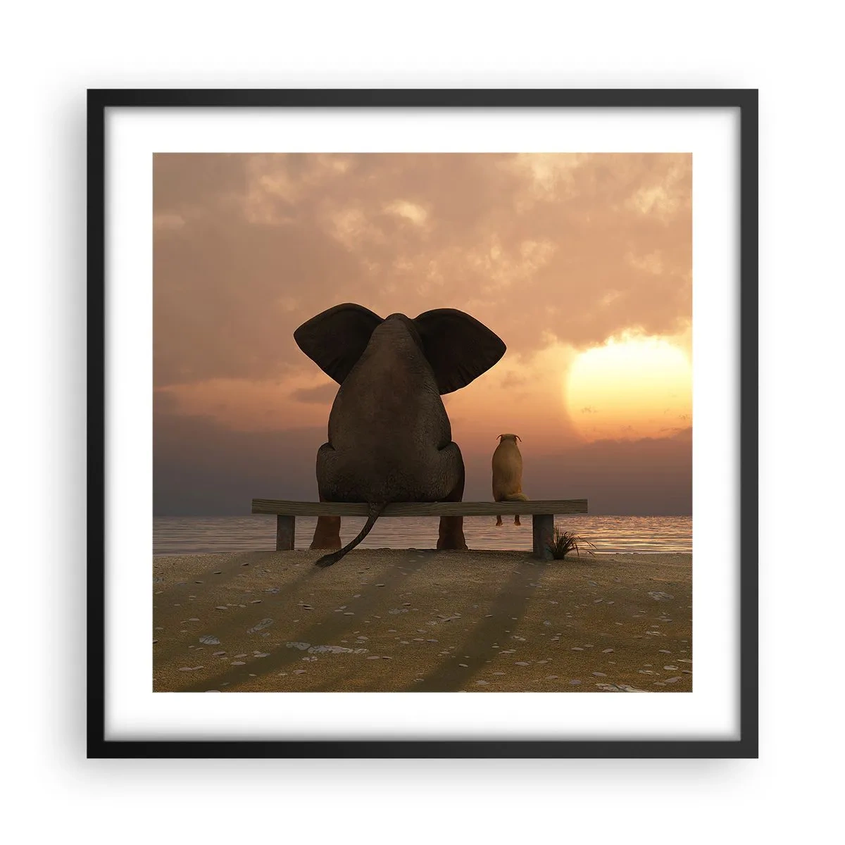 Plakát v černém rámu - Je skvělé spolu mlčet - 50x50 cm