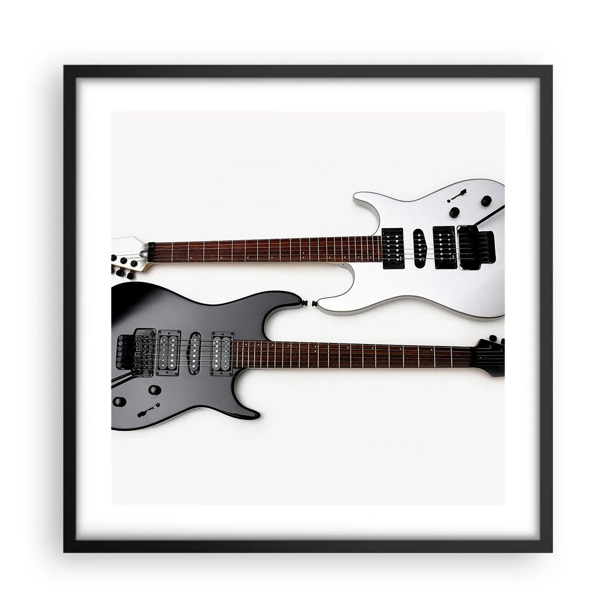 Plakát v černém rámu - Harmonie tvarů - 50x50 cm