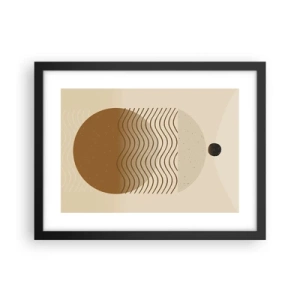 Plakát v černém rámu - O původu geometrických obrazců - 40x30 cm