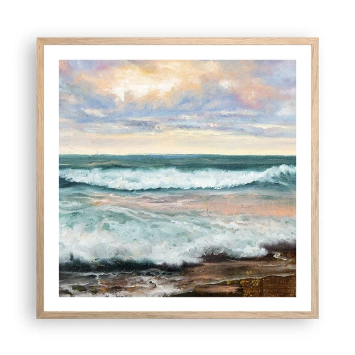 Plakát v rámu světlý dub - Tady uhladíš duši - 60x60 cm
