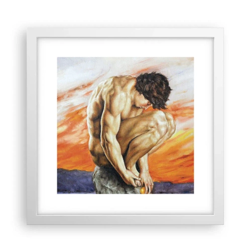 Plakát v bílém rámu - Ponořen do sebe - 30x30 cm