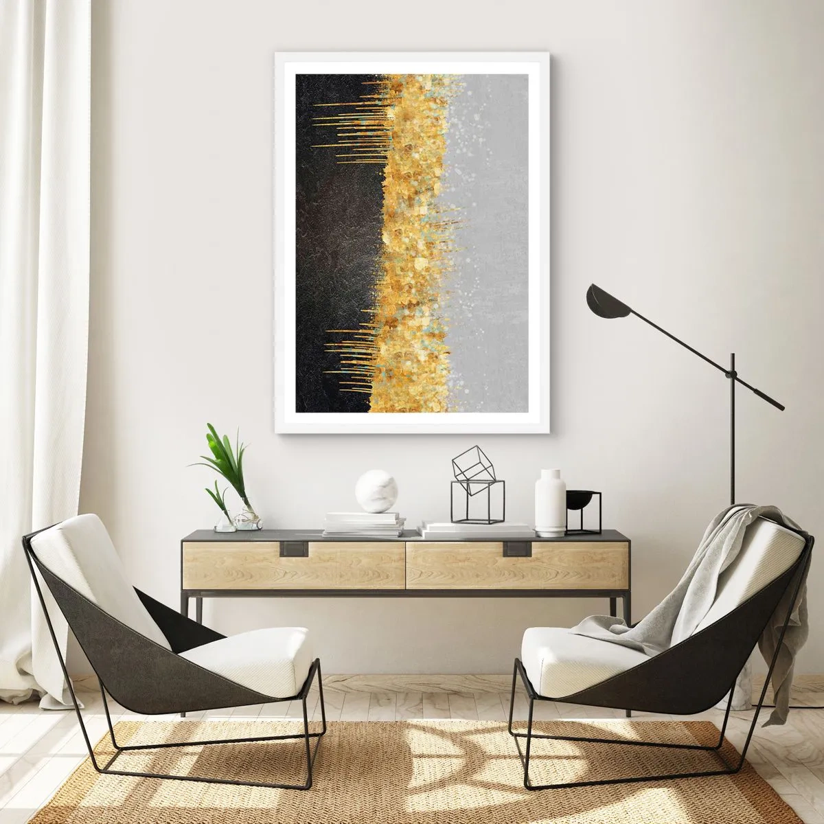 Plakát v bílém rámu - Dovnitř a vzhůru - 30x40 cm