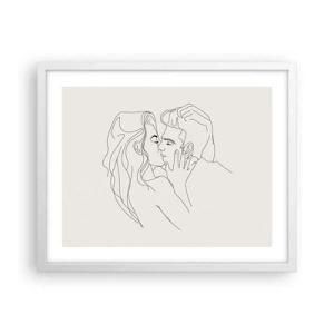 Plakát v bílém rámu - Zamotaní citem - 50x40 cm