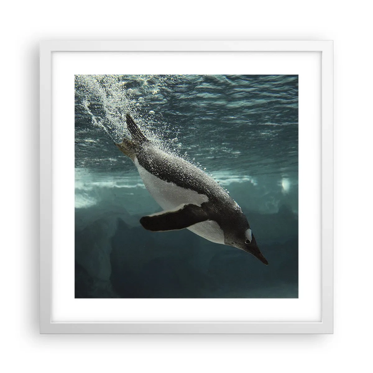 Plakát v bílém rámu - Vítejte v mém světě - 40x40 cm