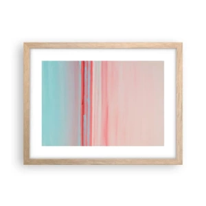 Plakát v rámu světlý dub - Abstrakce za úsvitu - 40x30 cm