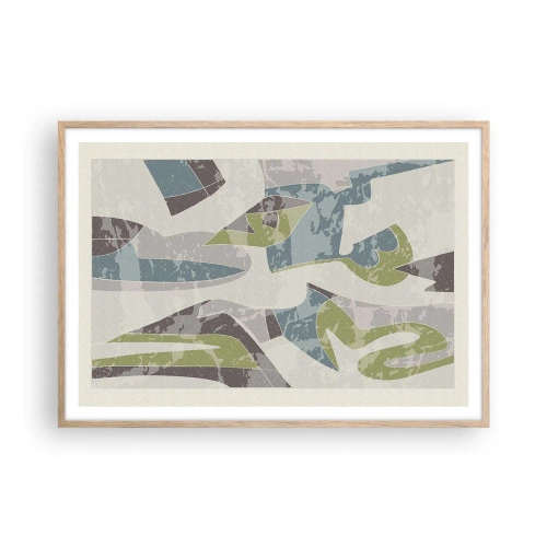 Plakát v rámu světlý dub - Kompozice za sklem - 100x70 cm