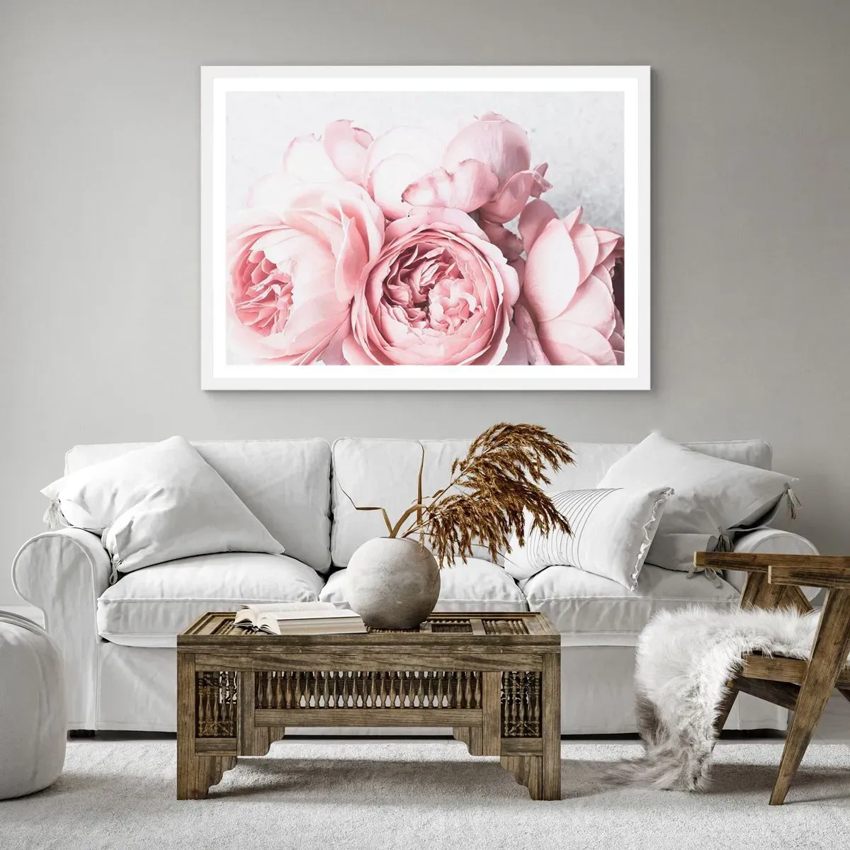 Plakát v bílém rámu - Pro romantiky - 50x40 cm