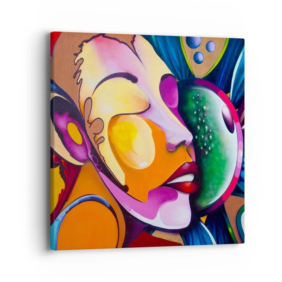 Obraz na plátně - Dotknout se barvou - 40x40 cm