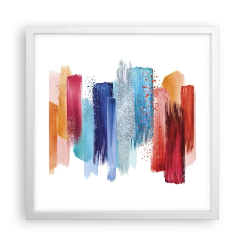 Plakát v bílém rámu - Nahoru a dolů  - 40x40 cm