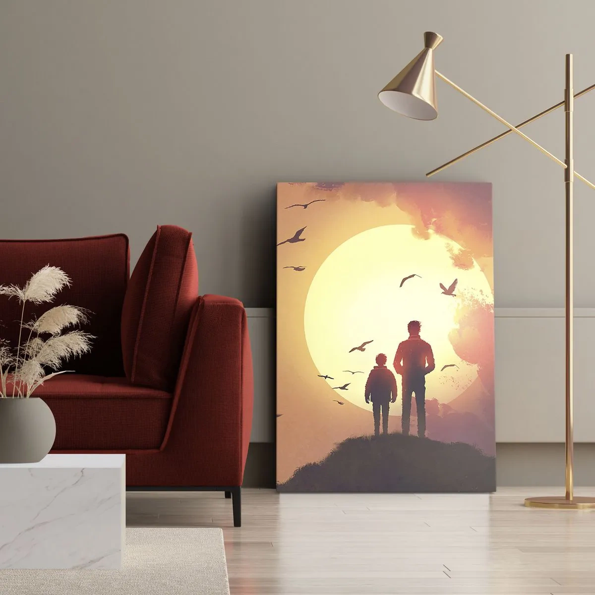 Obraz na plátně - Se sluncem tváři v tvář - 80x120 cm