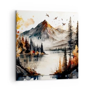 Obraz na plátně - Zlatý podzim na horách - 50x50 cm
