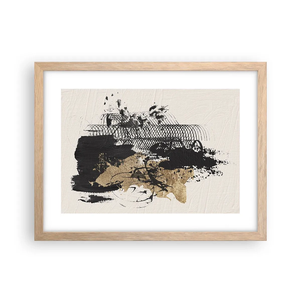 Plakát v rámu světlý dub - Kompozice s vášní - 40x30 cm