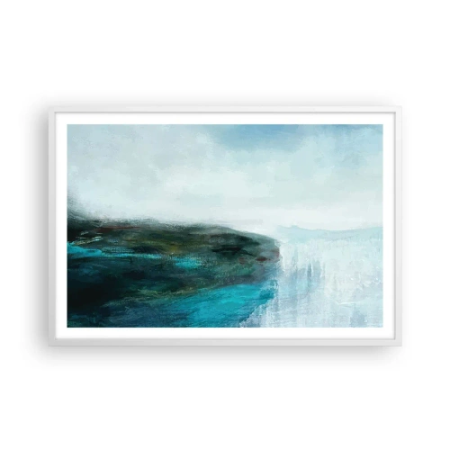Plakát v bílém rámu - Námořní abstrakce - 91x61 cm