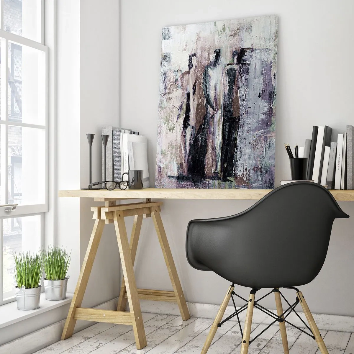 Obraz na skle - Tajemná trojice - 70x100 cm