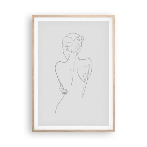 Plakát v rámu světlý dub - Hudba těla - 70x100 cm