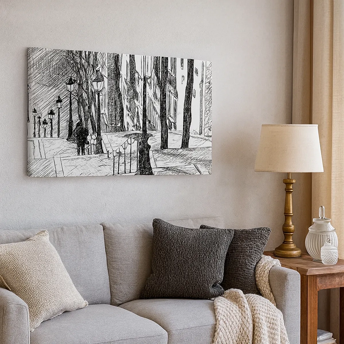 Obraz na plátně - Milostný příběh nebo horor? - 30x30 cm