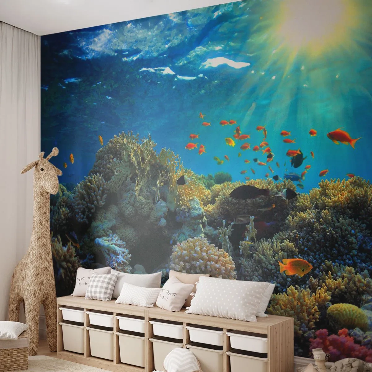 Fototapeta Samolepicí Deluxe Sticker - Podvodní poklady - korálový útes, Oceán, Námořní - 500x350 cm