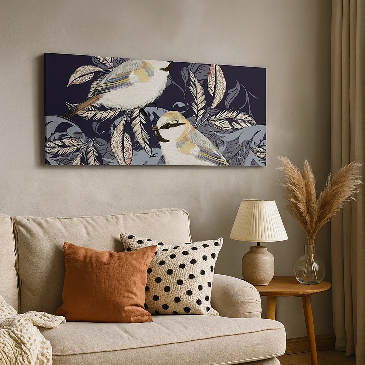 Obraz na plátně - Žlutomodrá píseň - 30x30 cm