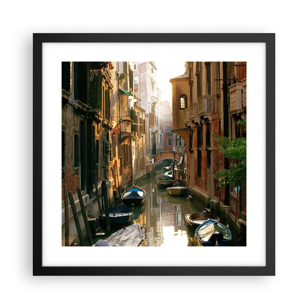 Plakát v černém rámu - V benátském zákoutí - 40x40 cm
