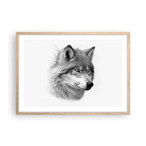 Plakát v rámu světlý dub - Alfa – bezpochybně - 70x50 cm